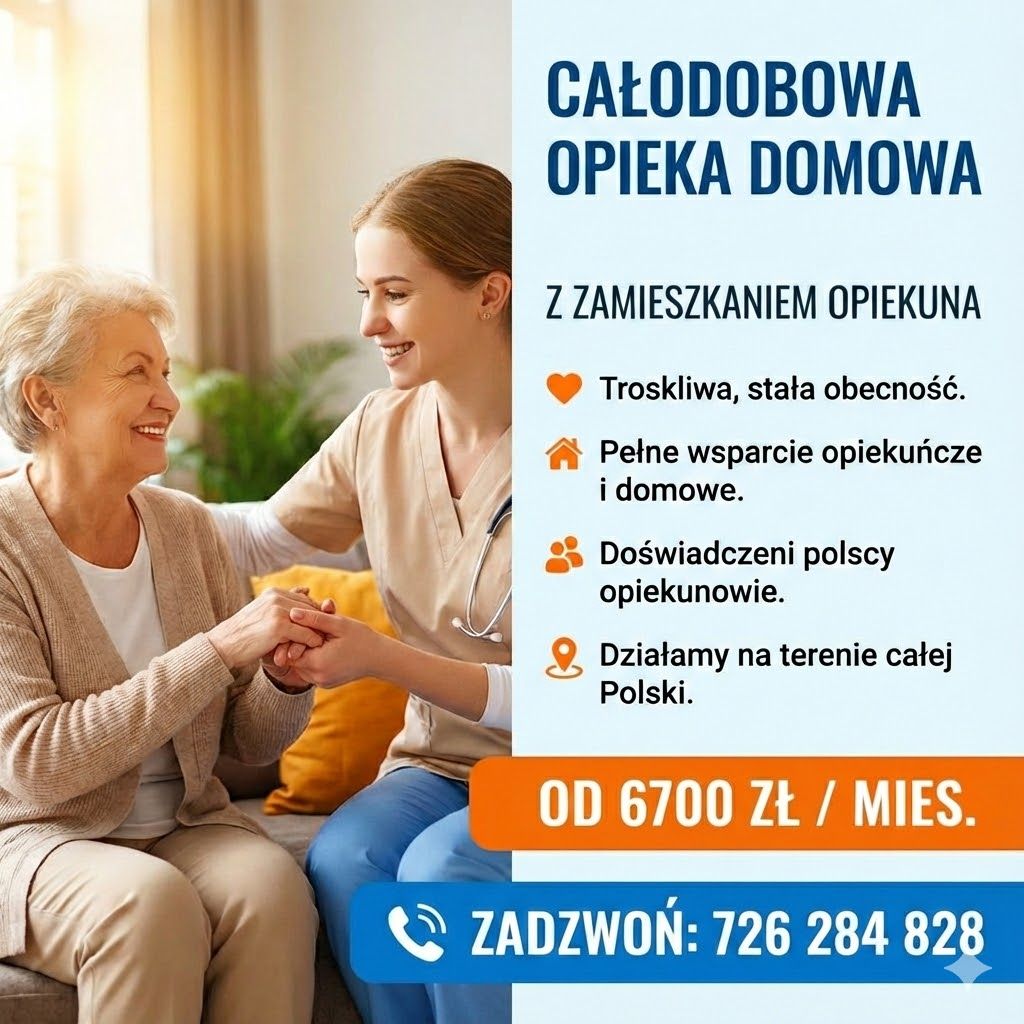 Oferujemy opiekę osób starszych z zamieszkaniem / Firma cała Polska - Zdjęcie 1