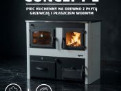 Piec kuchenny na drewno Concept 2 - 18 kW z płaszczem wodnym