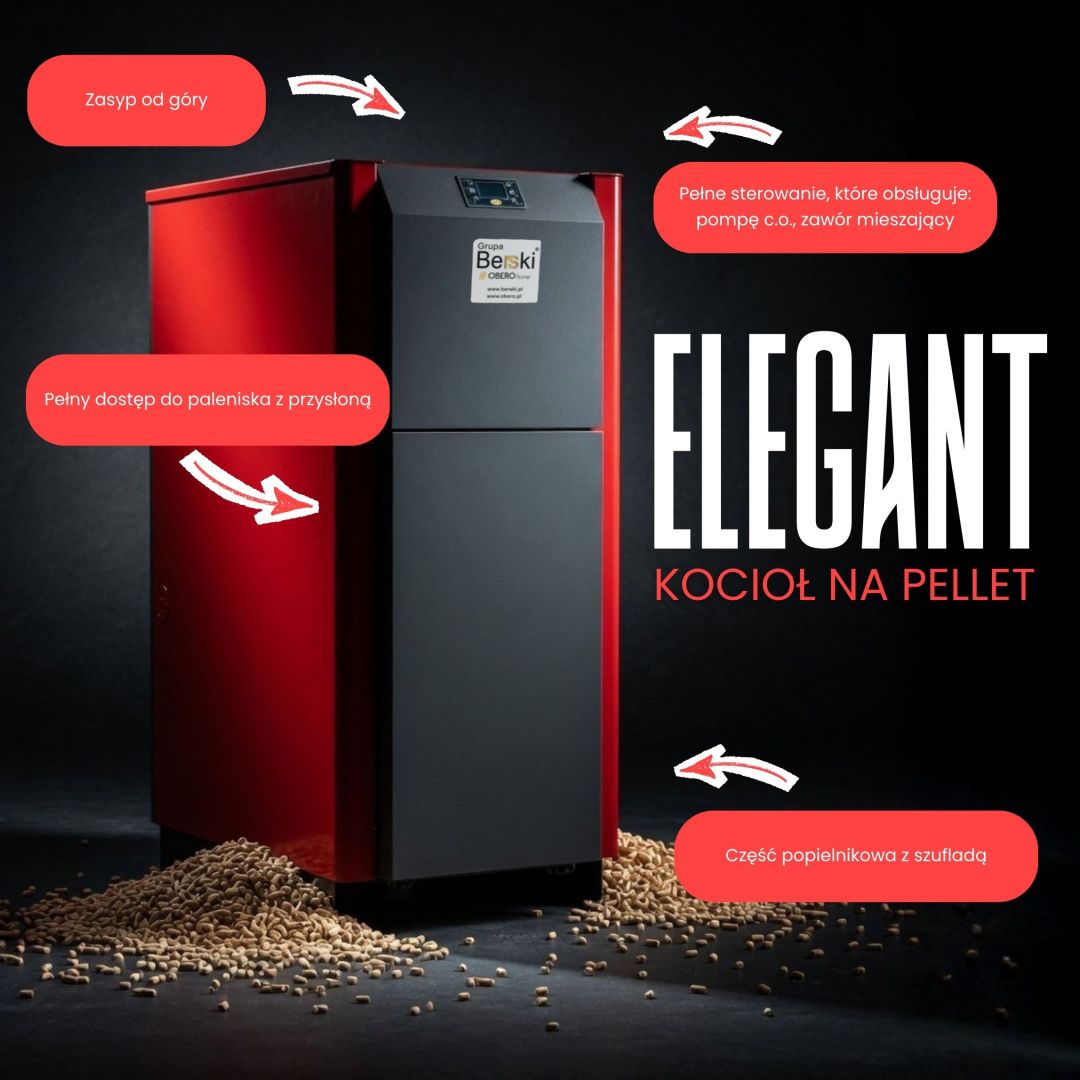 Kocioł ELEGANT 15 kW -  ogrzewanie na pellet  - Zdjęcie 1