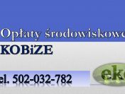 Policzenie opłat środowiskowych, tel. 502-032-782 sprawozdanie, wykaz opłat
